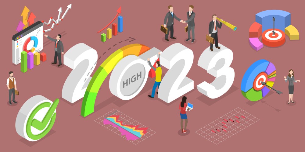 3d isometric flat conceptual Royalty Free Vector Image
