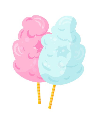 Cute pink cotton candy cartoon Royalty Free Vector Image