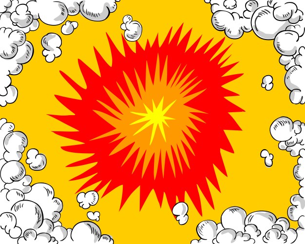 Boom comic book explosion Royalty Free Vector Image