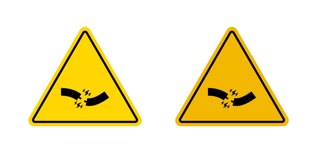 short circuit icon set electric faulty vector