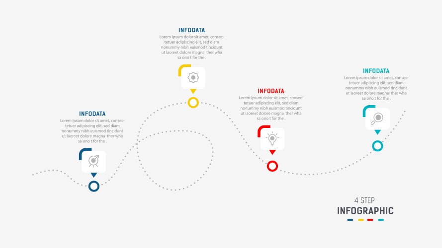 Three step infographic label design template Vector Image