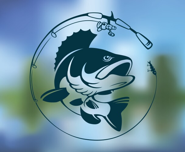 fishing logo vector image