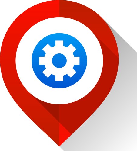 map pin red vector image