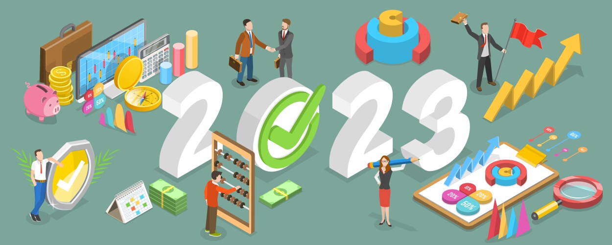 Isometric flat design for online education Vector Image