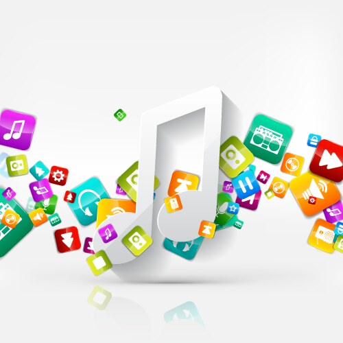 Application buttonsocial mediacloud computing vector image
