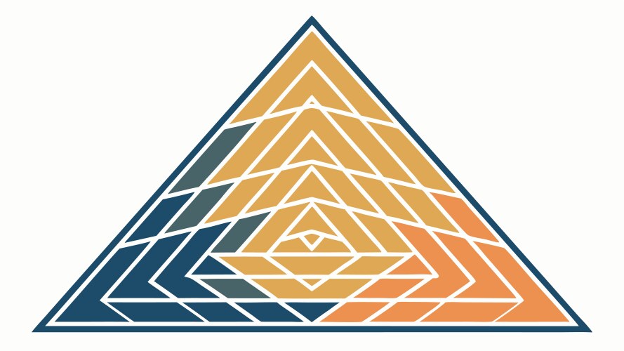 Fractal-like triangular pattern mesmerizing vector image