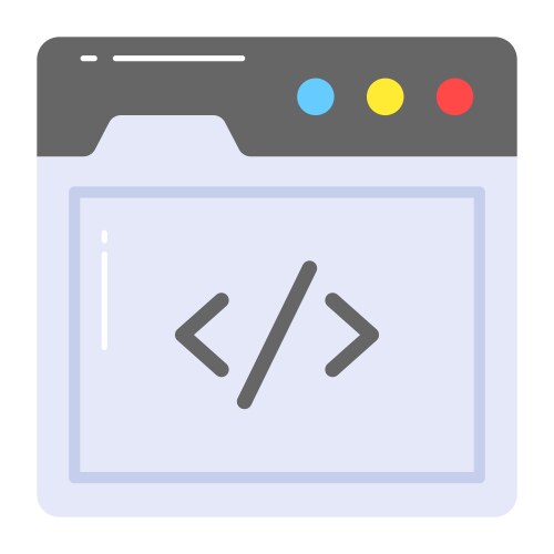 editable of web coding development icon vector image