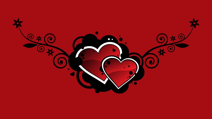 Red heart with arrow Royalty Free Vector Image