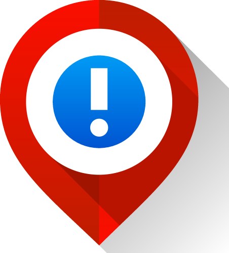 map pin red vector image