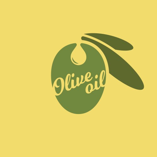 olive oil logo nature food background vector