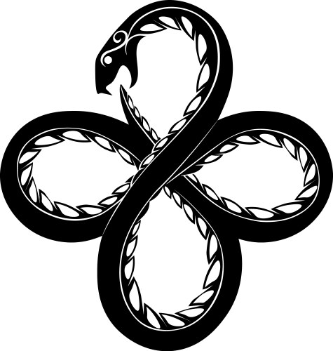 Ouroboros Serpent Symbol Vector Image