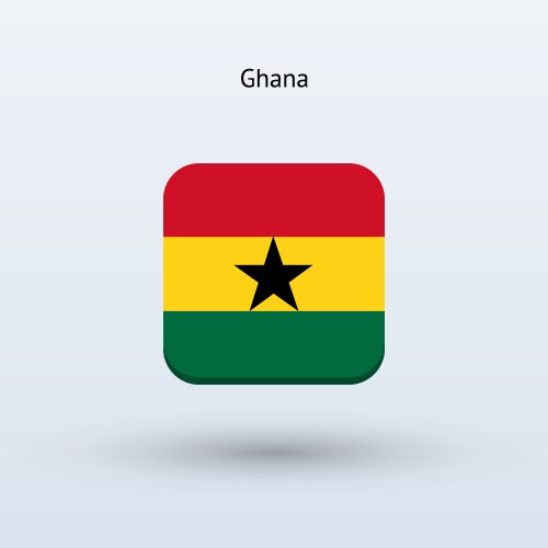 ghana flag icon vector