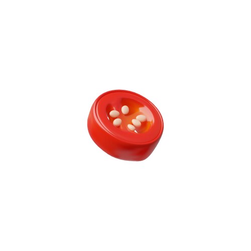Red hot chili pepper pod slice 3d icon Royalty Free Vector