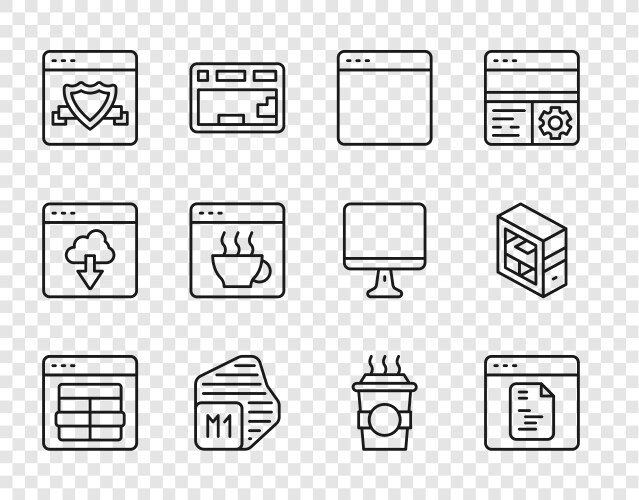 Computer Code Terminal & Loading Icons – Royalty-Free Vector | VectorStock