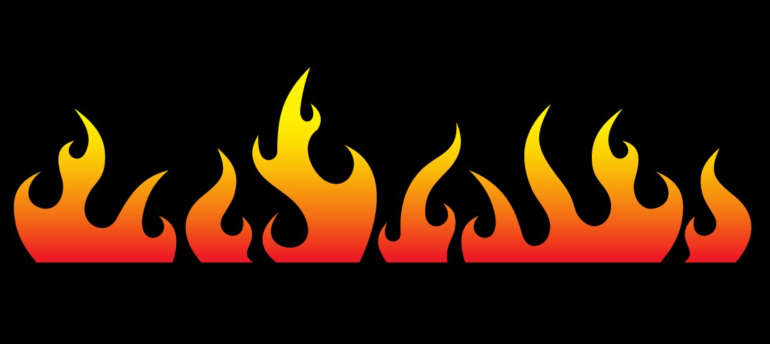 Burn flame fire Royalty Free Vector Image - VectorStock