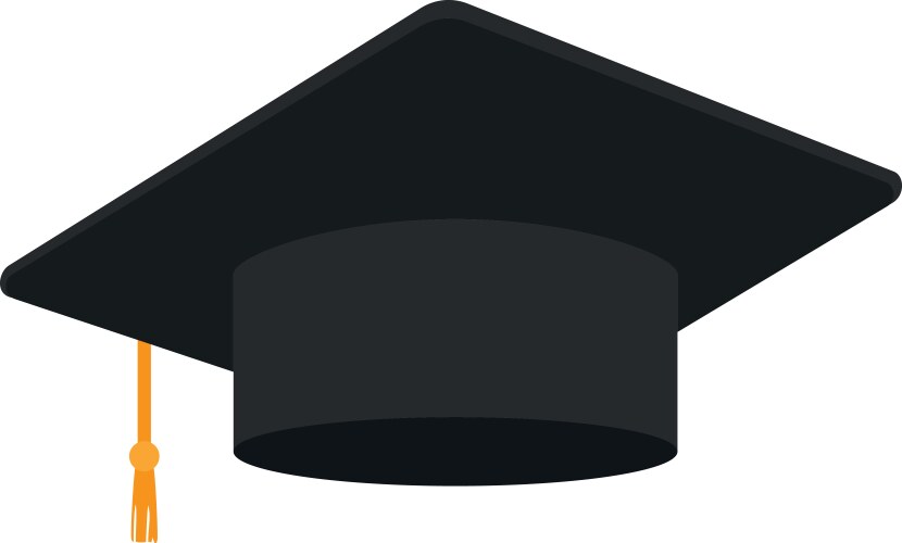 Graduation cap and diploma Royalty Free Vector Image