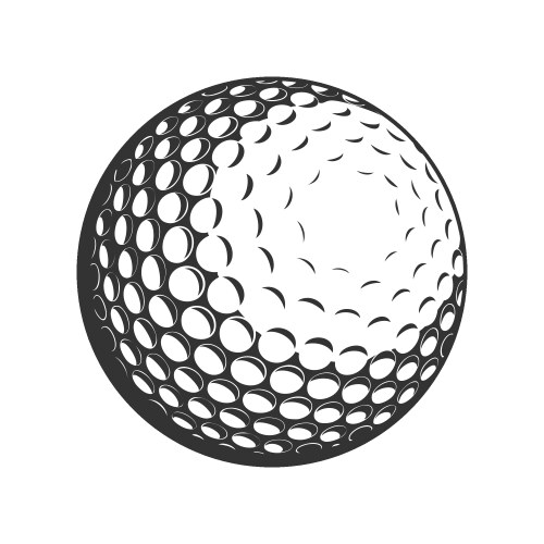 golf ball flat icon vector image