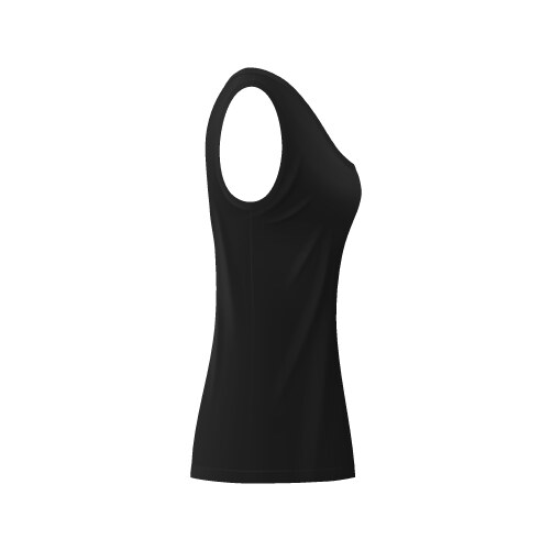 Realistic black sports slim-fit tshirt or singlet vector image