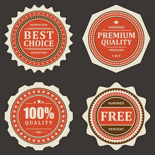 Vintage labels set Vector Image