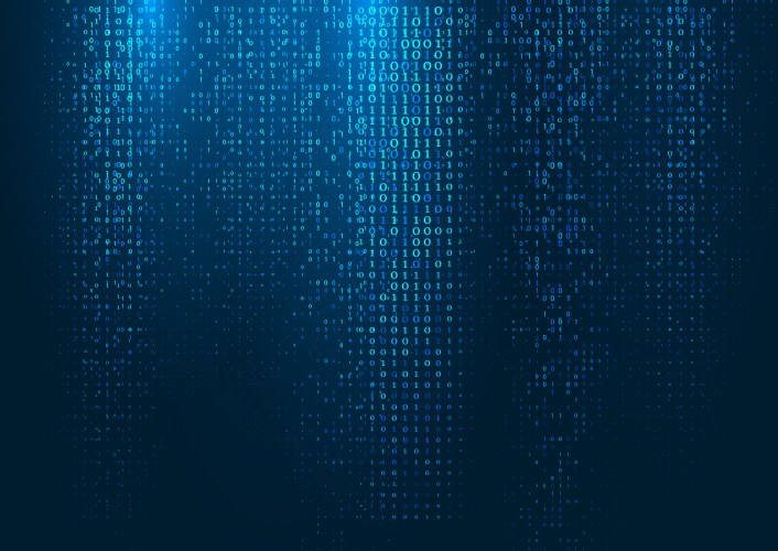 Abstract technology background with binary code vektorbild