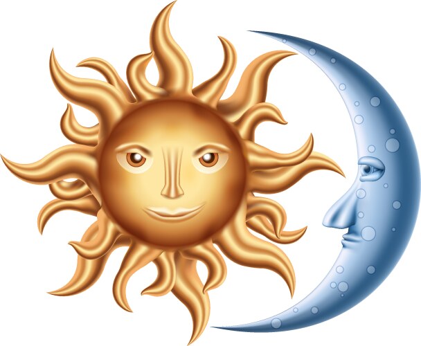 Stars moon and wind Royalty Free Vector Image - VectorStock