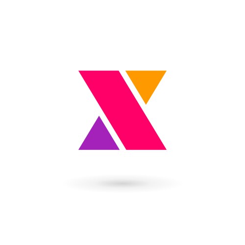 Letter x logo icon design template elements Vector Image