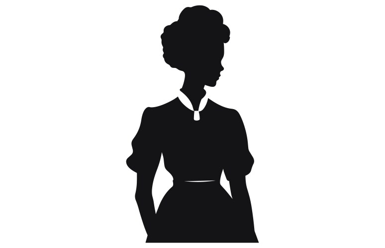 nurse female silhouettes silhouette vector image