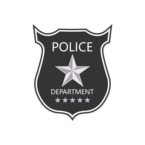 Police department badge shield cop vector image