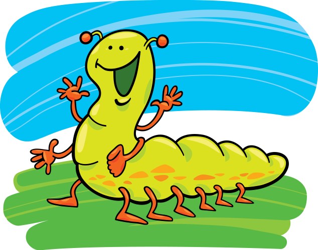Funny caterpillar Royalty Free Vector Image - VectorStock