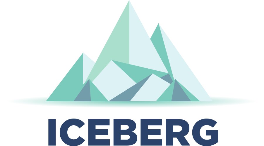 Cool iceberg logo symbol vector image