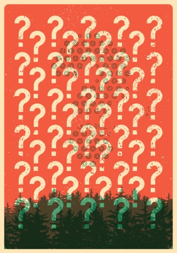 Question mark typographical vintage grunge poster vector image