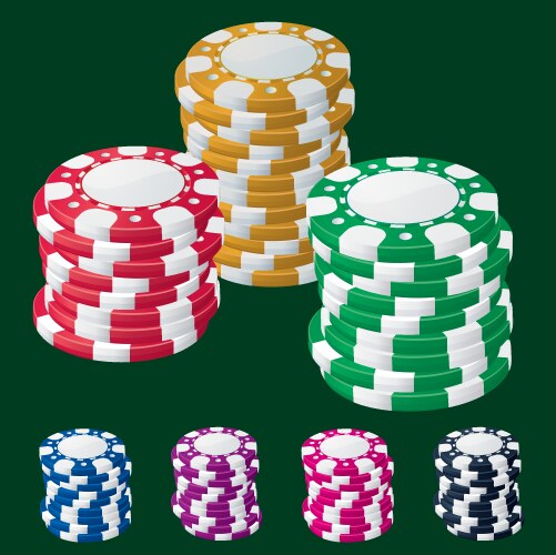 casino chip stacks vector image