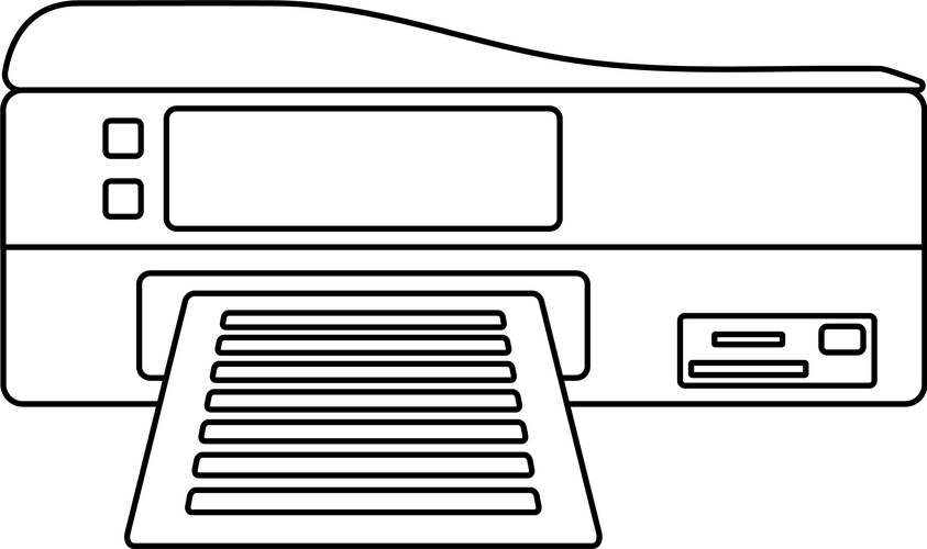 Big office printer icon simple style Royalty Free Vector