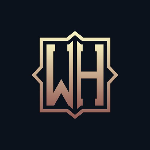 Luxury initial wl monogram logo design elegant Vector Image