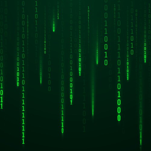 Binary Code Streams vector image
