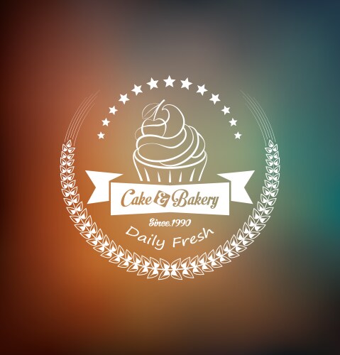 Cupcake and bakery logo design vector image