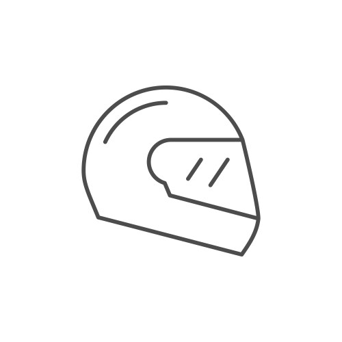 Motorcycle Helmet Icon Vector Image