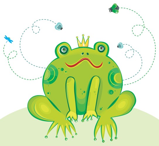 Frog prince Royalty Free Vector Image - VectorStock