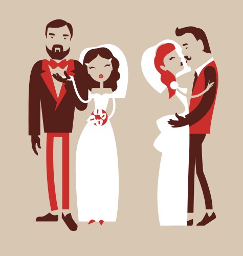 Man and woman couple in love Royalty Free Vector Image
