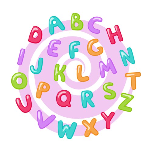 Playful Alphabet Doodle Vector Image