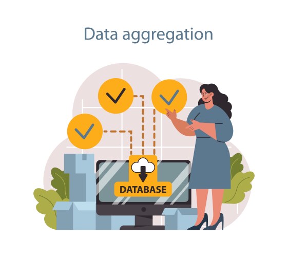 Predictive analytics process of using data vector image