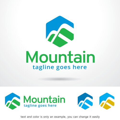 Landscape logo design template Royalty Free Vector Image