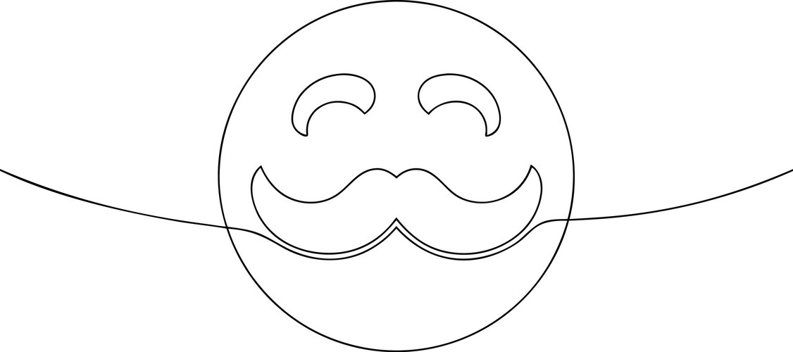 Black Line Smiling Emoji – Royalty-Free Vector | VectorStock