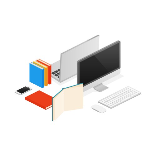 Isometric computer Royalty Free Vector Image - VectorStock