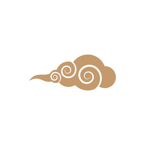 Chinese golden and blue clouds collection Vector Image
