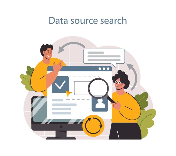 Predictive analytics process of using data vector image