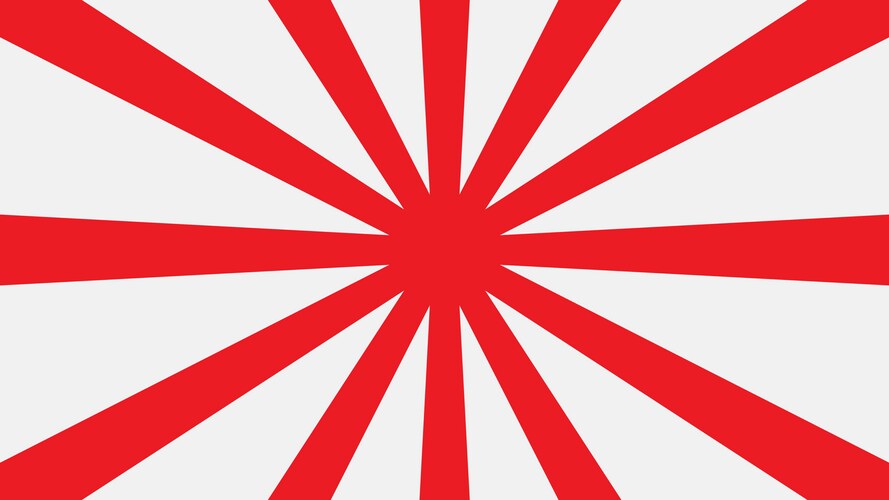 Red Sun Rising Reggae Rising Sun Flag - Japanese Imperial Symbol – Royalty-Free Vector ...