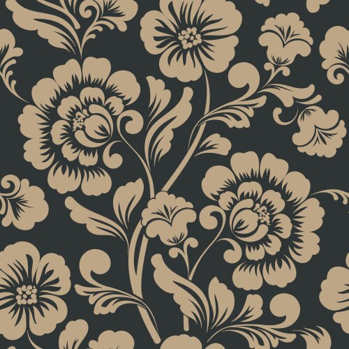 Vintage seamless flower pattern Royalty Free Vector Image