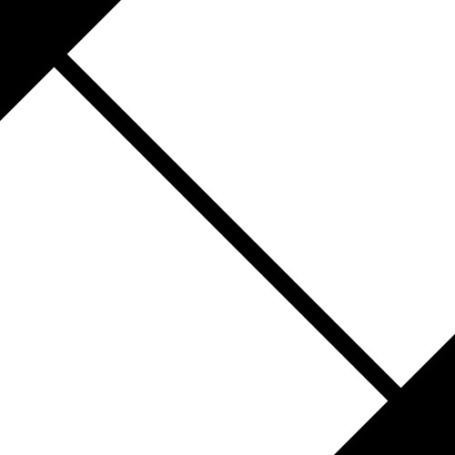 Diagonal arrow icon resize cursor in black vector image