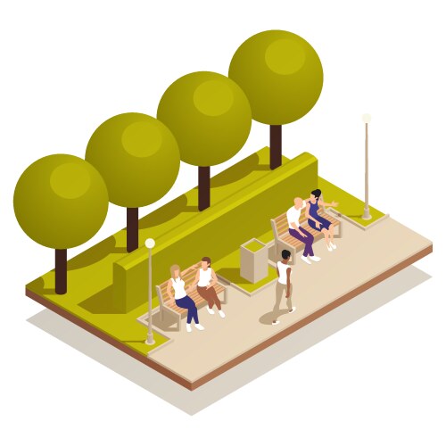 Man in park Royalty Free Vector Image - VectorStock